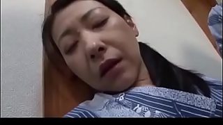 japanese sleeping mom fuck son