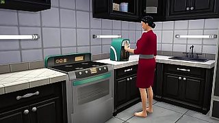 jordi fuck step mom in kitchen