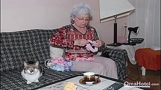 mature granny hand cum