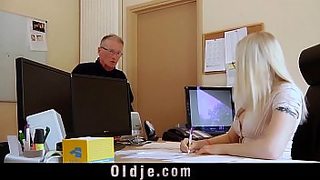 old boss fucks young secretary